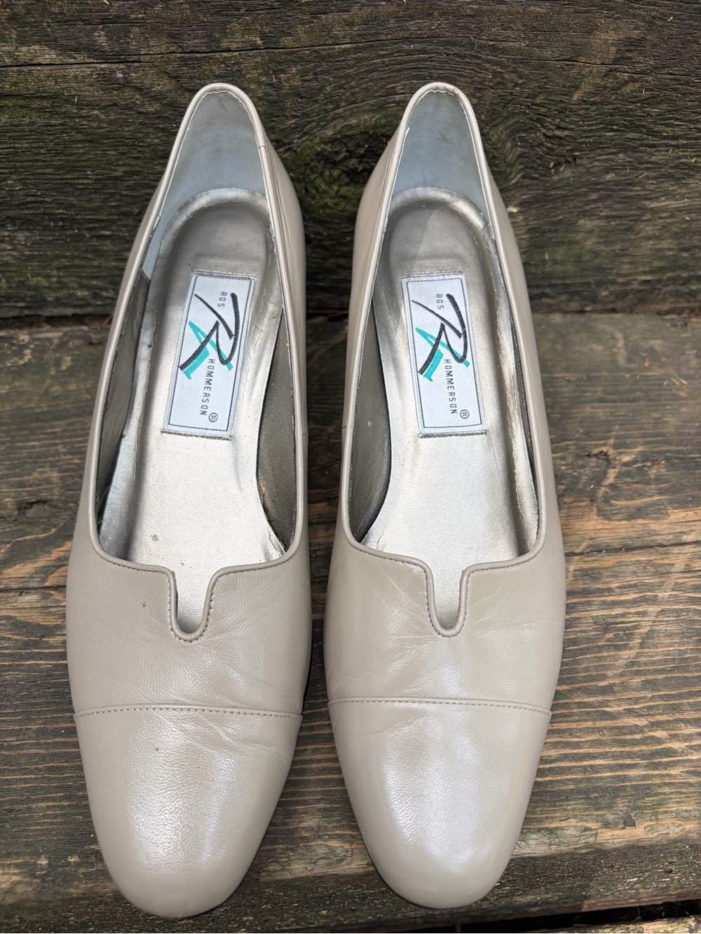 Ros Hommerson Women's Cory Mohair Kid Cream Low Block Heel Pumps